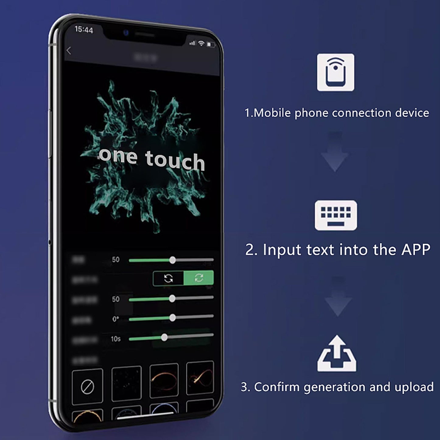420mm Ultra-Thin 3D Holographic Projector with Mobile App & Text Features