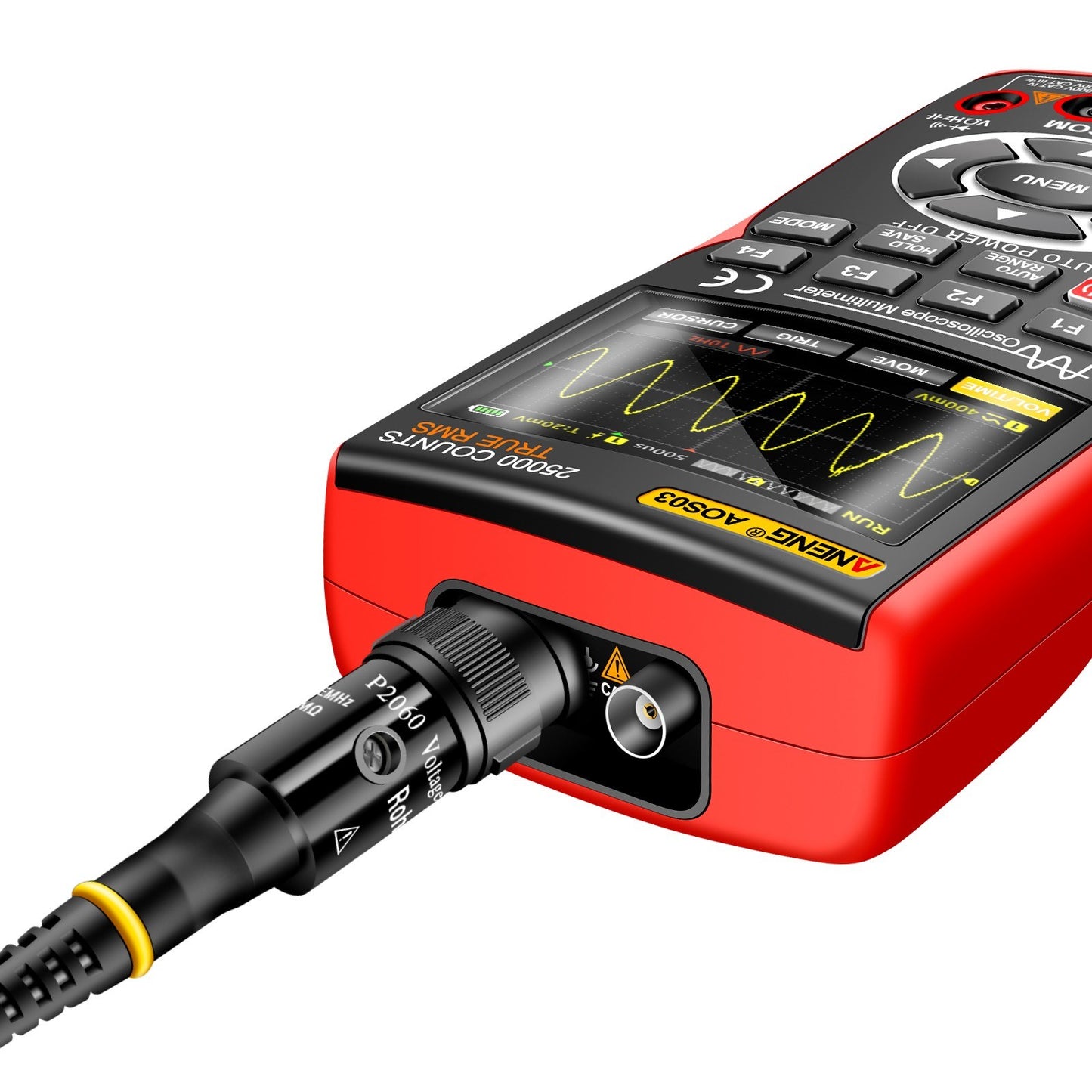 3-in-1 Professional Handheld Oscilloscope Multimeter & Signal Generator, Dual Channel, 50MHz, 280MSa/s, 25000-Count Digital Voltmeter
