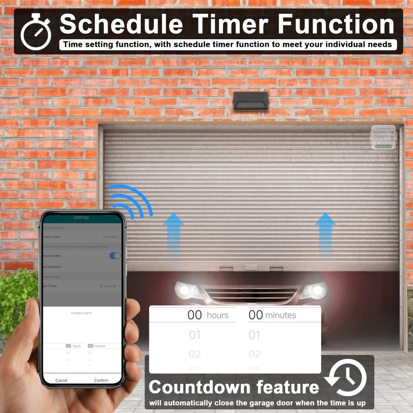 Tuya Smart WiFi Garage Door Opener with Mobile App & Voice Control, Alexa & Google Home Compatible