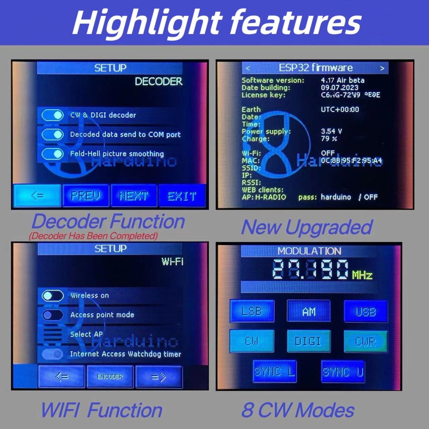 ATS-25MAX V2 2.4 Touchscreen Portable Full Band Radio Receiver with HAM, CW Decoding, WiFi, LNA, and Bluetooth