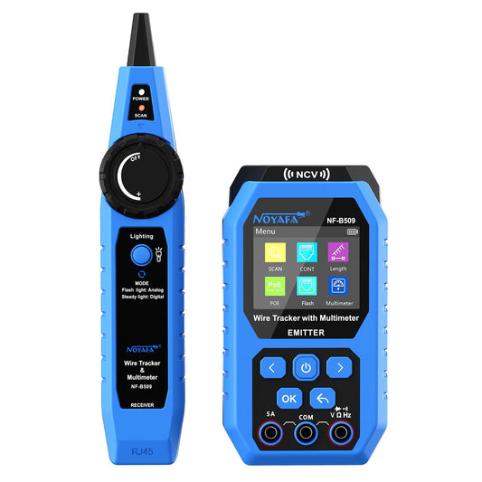 Noyafa Multifunctional Network Cable Tester & Tracker with Multimeter, Port Flashing, NCV, POE, AC/DC Voltmeter, Anti-Jamming Probe