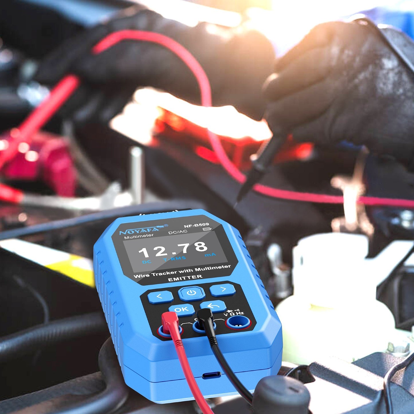 Noyafa Multifunctional Network Cable Tester & Tracker with Multimeter, Port Flashing, NCV, POE, AC/DC Voltmeter, Anti-Jamming Probe