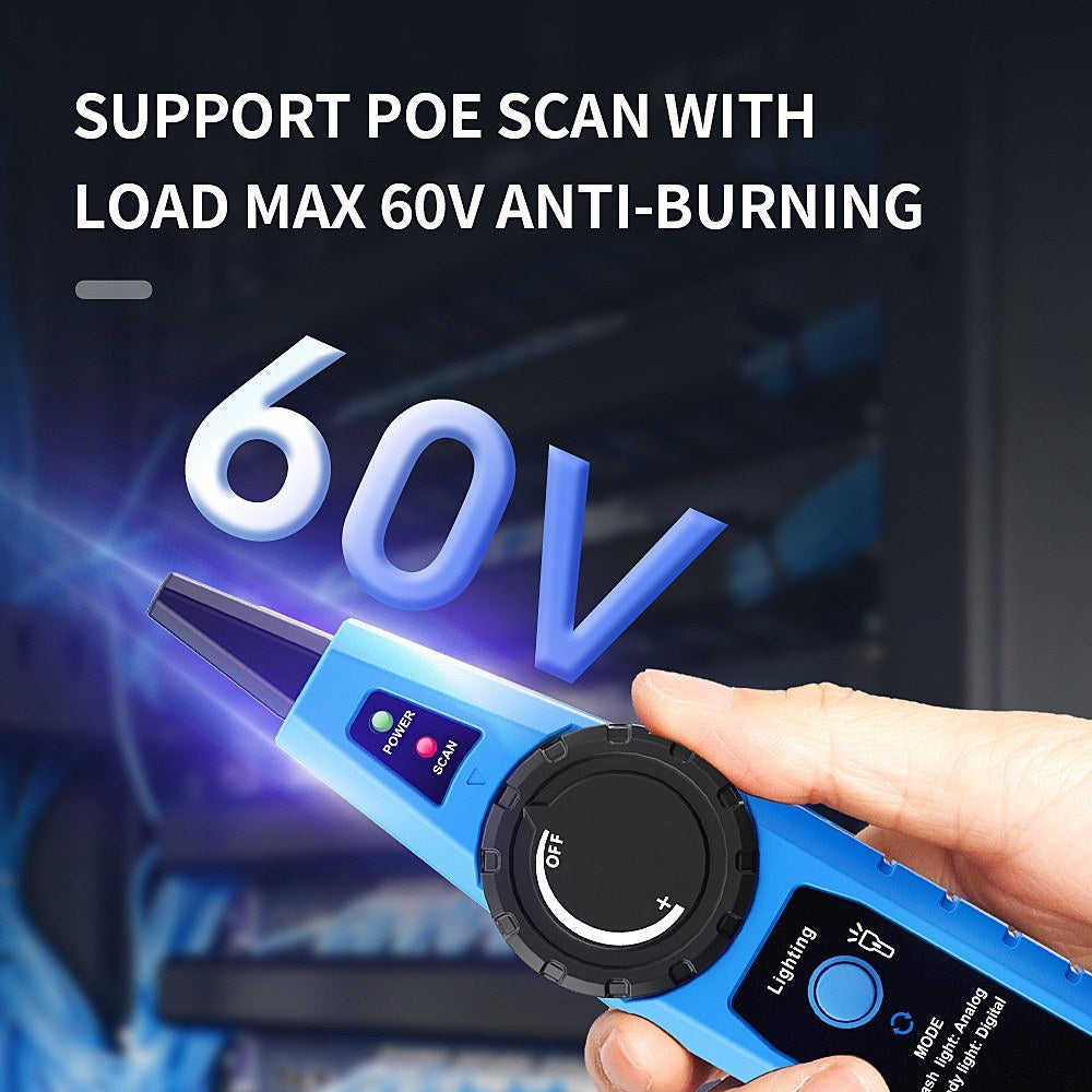 Noyafa Multifunctional Network Cable Tester & Tracker with Multimeter, Port Flashing, NCV, POE, AC/DC Voltmeter, Anti-Jamming Probe