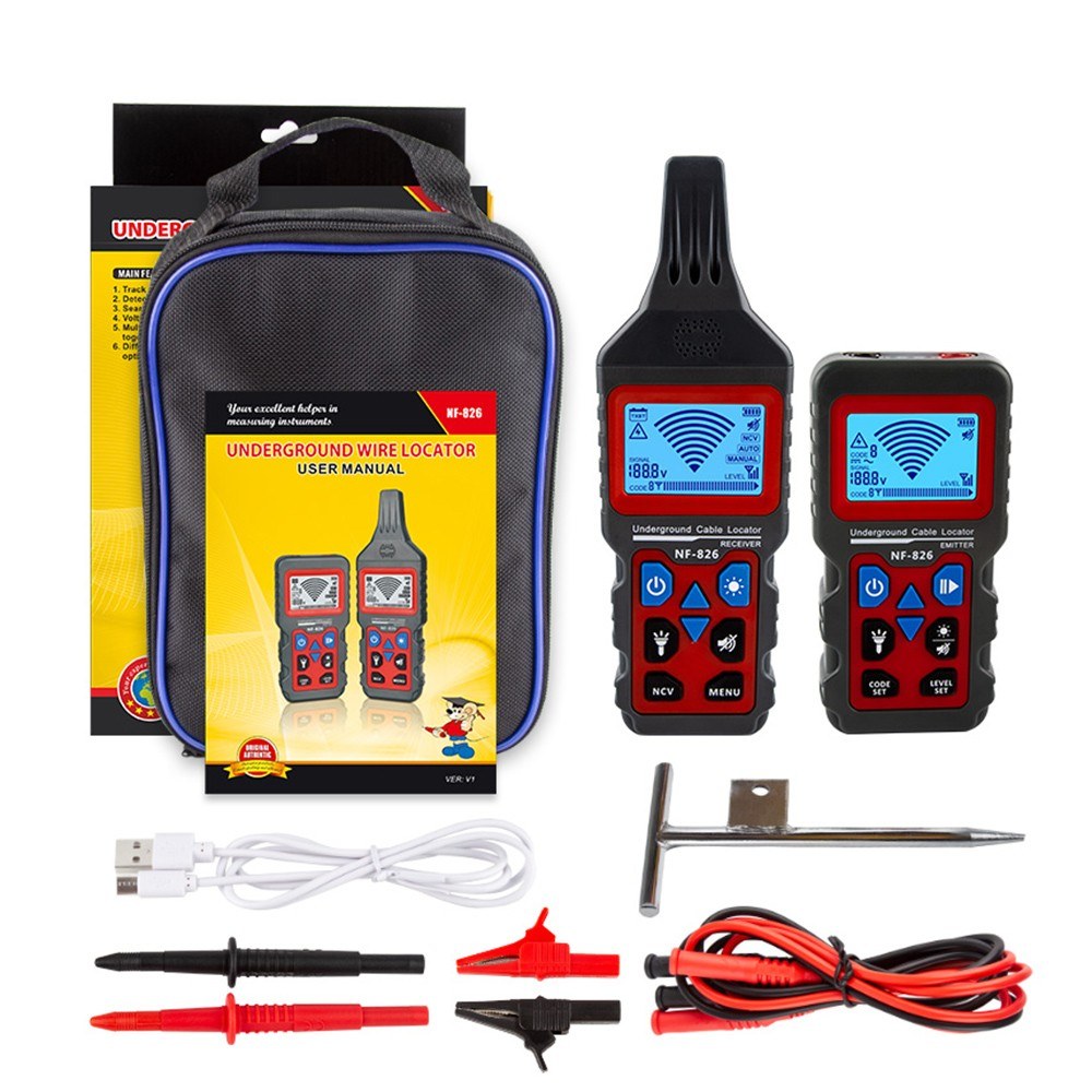 NOYAFA NF-826 Rechargeable Underground Cable & Wire Locator with Fault Finder