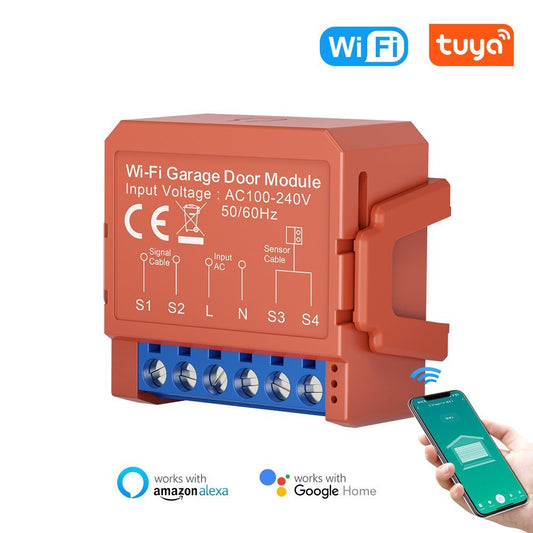 Tuya WiFi Smart Garage Door Opener - App & Timer Controller, Alexa & Google Home Compatible