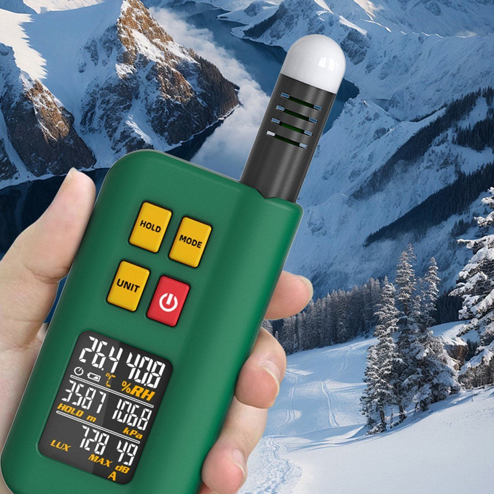 BSIDE GX1 Multifunction Tester: 4-in-1 Temperature, Humidity, Light, Noise & Altitude with Decibel A&C Weighted Functions