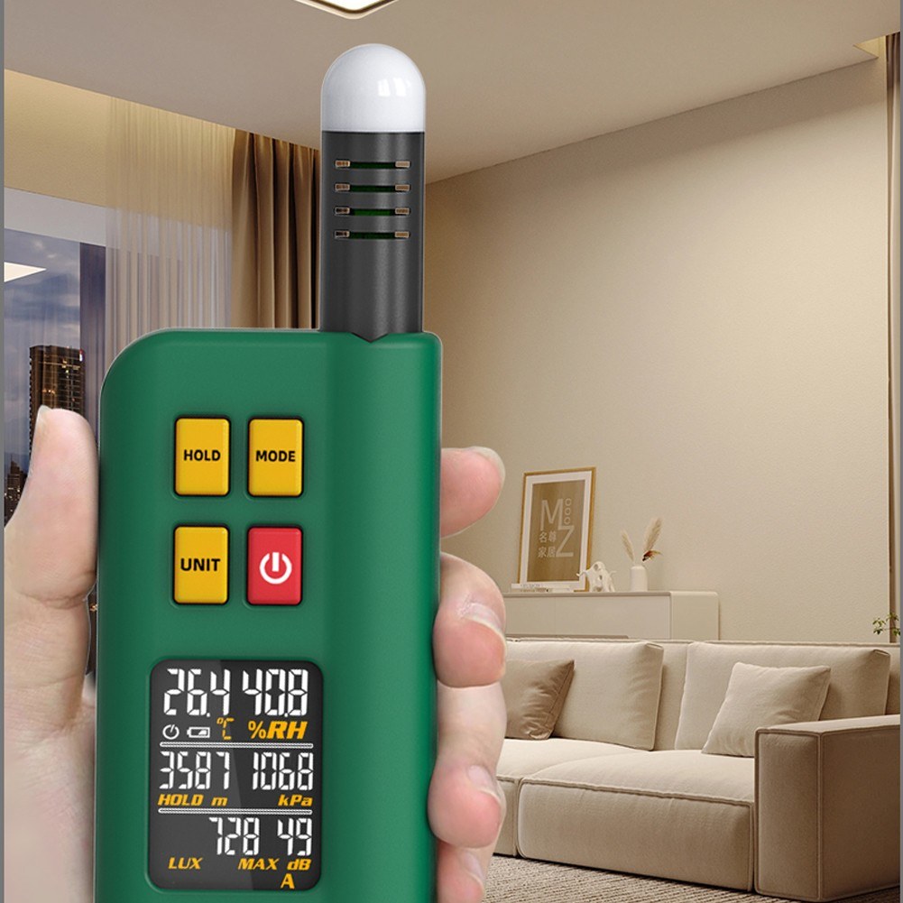 BSIDE GX1 Multifunction Tester: 4-in-1 Temperature, Humidity, Light, Noise & Altitude with Decibel A&C Weighted Functions