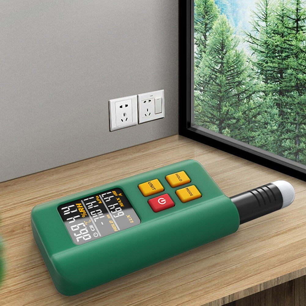 BSIDE GX1 Multifunction Tester: 4-in-1 Temperature, Humidity, Light, Noise & Altitude with Decibel A&C Weighted Functions