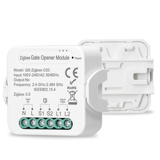 Smart ZigBee Garage Door Opener with App & Voice Control - Tuya Compatible with Alexa & Google Home