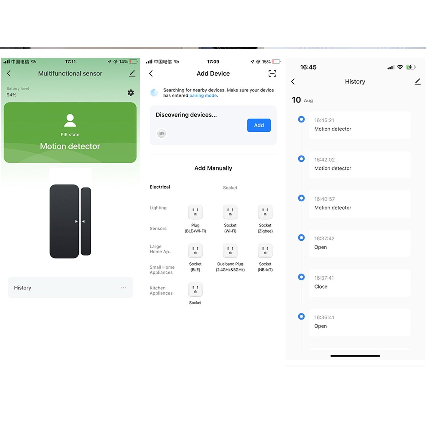 Smart Home Security Sensor: Tuya WiFi Door/Window with PIR Motion, App Alerts & Intelligent Linkage