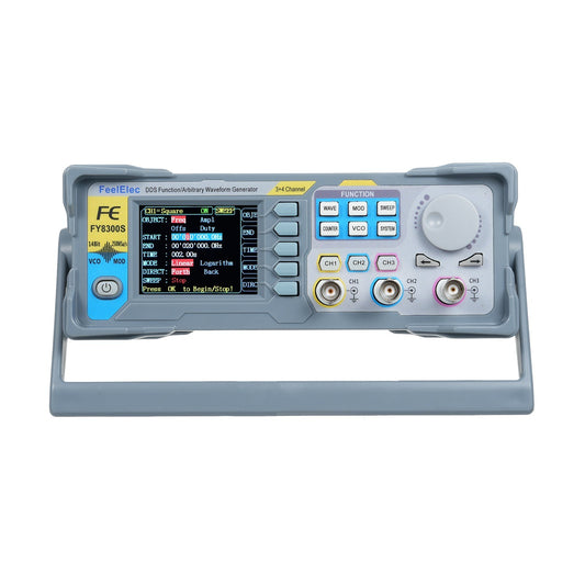 FeelElec FY8300S-20M 20MHz 3-Channel Function/Arbitrary Waveform Signal Generator with 4 TTL Outputs & DC Bias