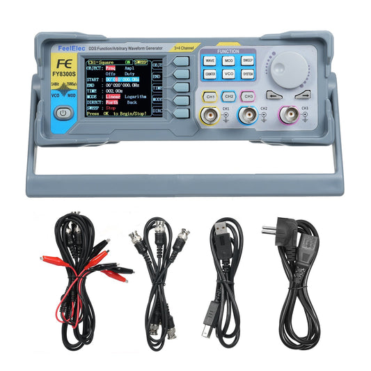 FeelElec FY8300S-60M 60MHz 3-Channel Signal Generator with 4 TTL Outputs and DC Bias Function