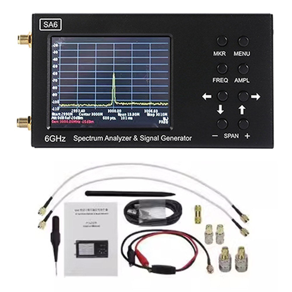 SA6 Multifunctional Handheld Spectrum Analyzer & Signal Generator with 3.2-inch Touchscreen