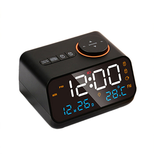 Dual Alarm Digital Clock: LED Display, 0-100% Dimmer, FM Radio, Sleep Timer, Sound Machine, Snooze, Thermometer for All Ages