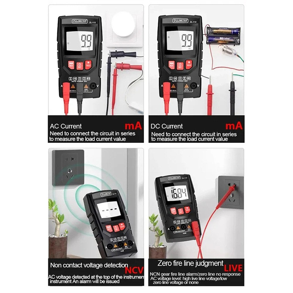 Professional Digital Multimeter with Color Display & NCV Tester – Handheld Voltage, Current, Capacitance, Resistance, Diode Meter with Flashlight & Auto Shutdown