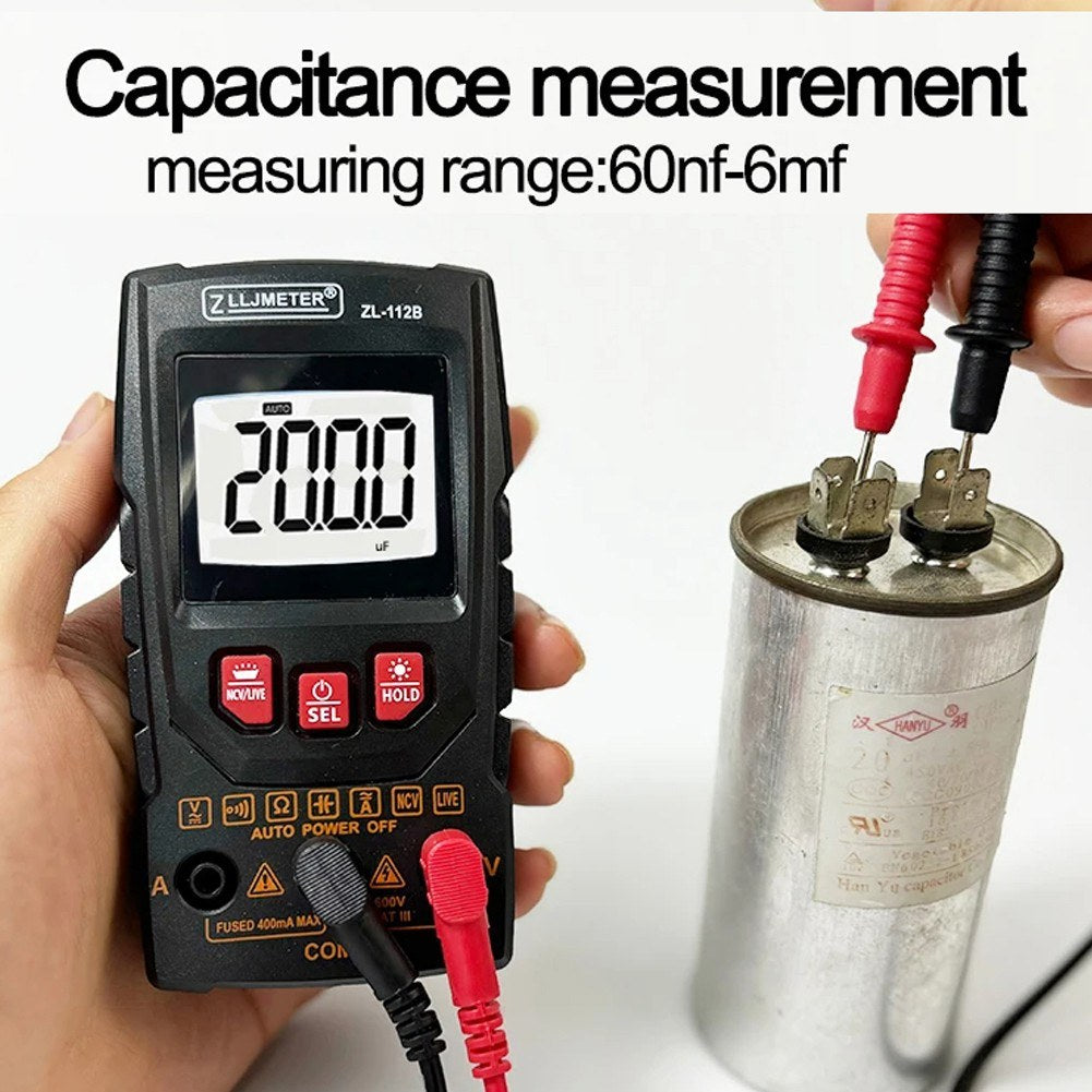 Professional Digital Multimeter with Color Display & NCV Tester – Handheld Voltage, Current, Capacitance, Resistance, Diode Meter with Flashlight & Auto Shutdown