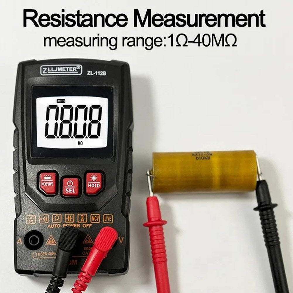 Professional Digital Multimeter with Color Display & NCV Tester – Handheld Voltage, Current, Capacitance, Resistance, Diode Meter with Flashlight & Auto Shutdown