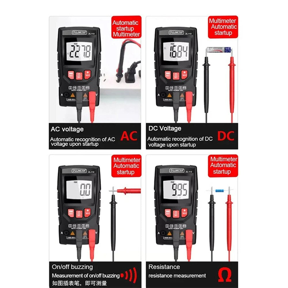 Professional Digital Multimeter with Color Display & NCV Tester – Handheld Voltage, Current, Capacitance, Resistance, Diode Meter with Flashlight & Auto Shutdown