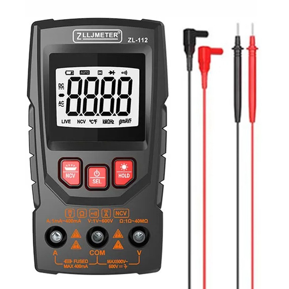 Professional Digital Multimeter with Color Display & NCV Tester – Handheld Voltage, Current, Capacitance, Resistance, Diode Meter with Flashlight & Auto Shutdown