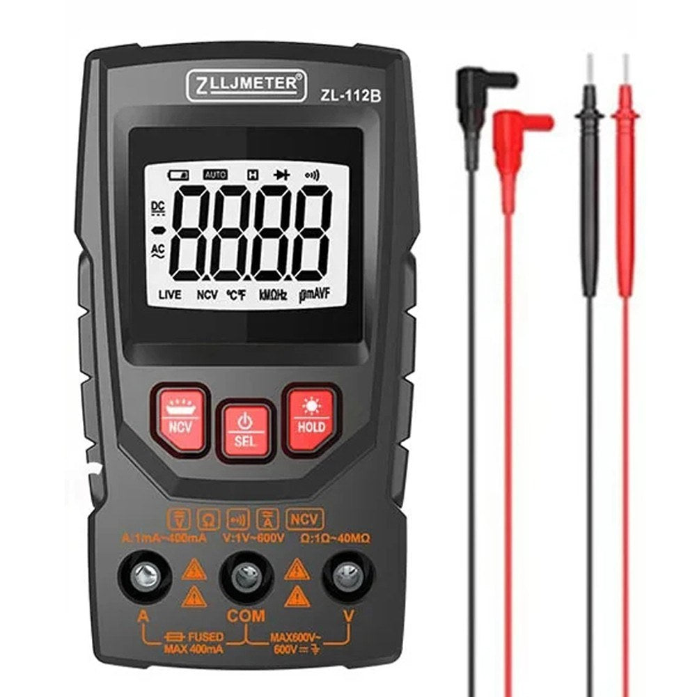Professional Digital Multimeter with Color Display & NCV Tester – Handheld Voltage, Current, Capacitance, Resistance, Diode Meter with Flashlight & Auto Shutdown