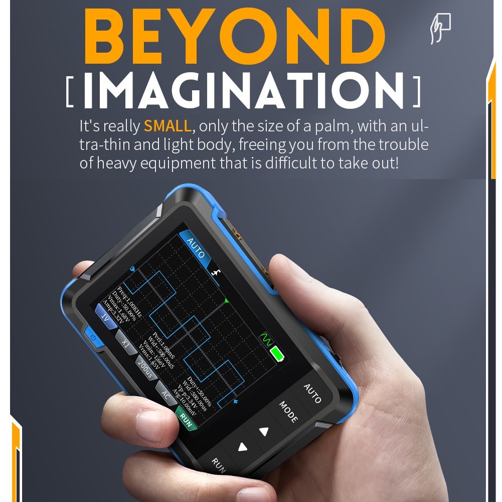 FNIRSI 2.8 Digital Oscilloscope & Signal Generator - 1M Bandwidth, 5MS/s Sampling, Handheld High-Config Oscope Meter
