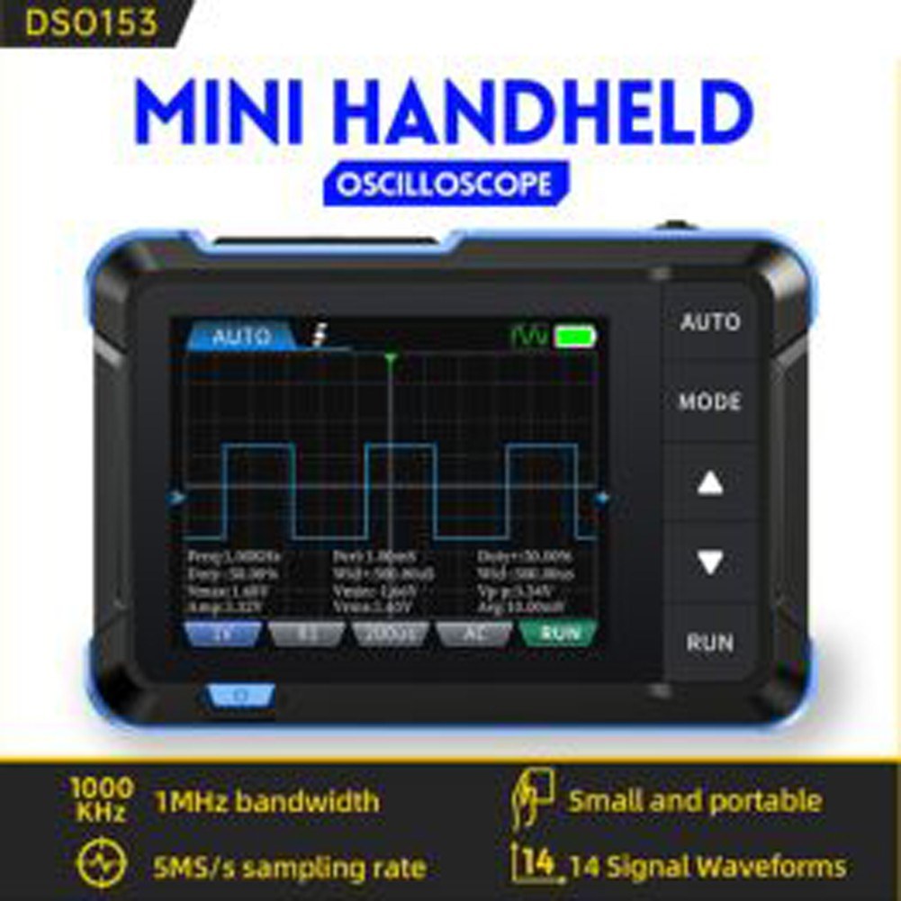 FNIRSI 2.8 Digital Oscilloscope & Signal Generator - 1M Bandwidth, 5MS/s Sampling, Handheld High-Config Oscope Meter