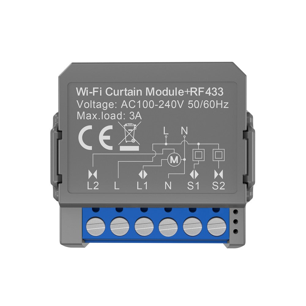 Smart WiFi Curtain Switch Module, App & Voice Control, Compatible with Google Home & Amazon Alexa