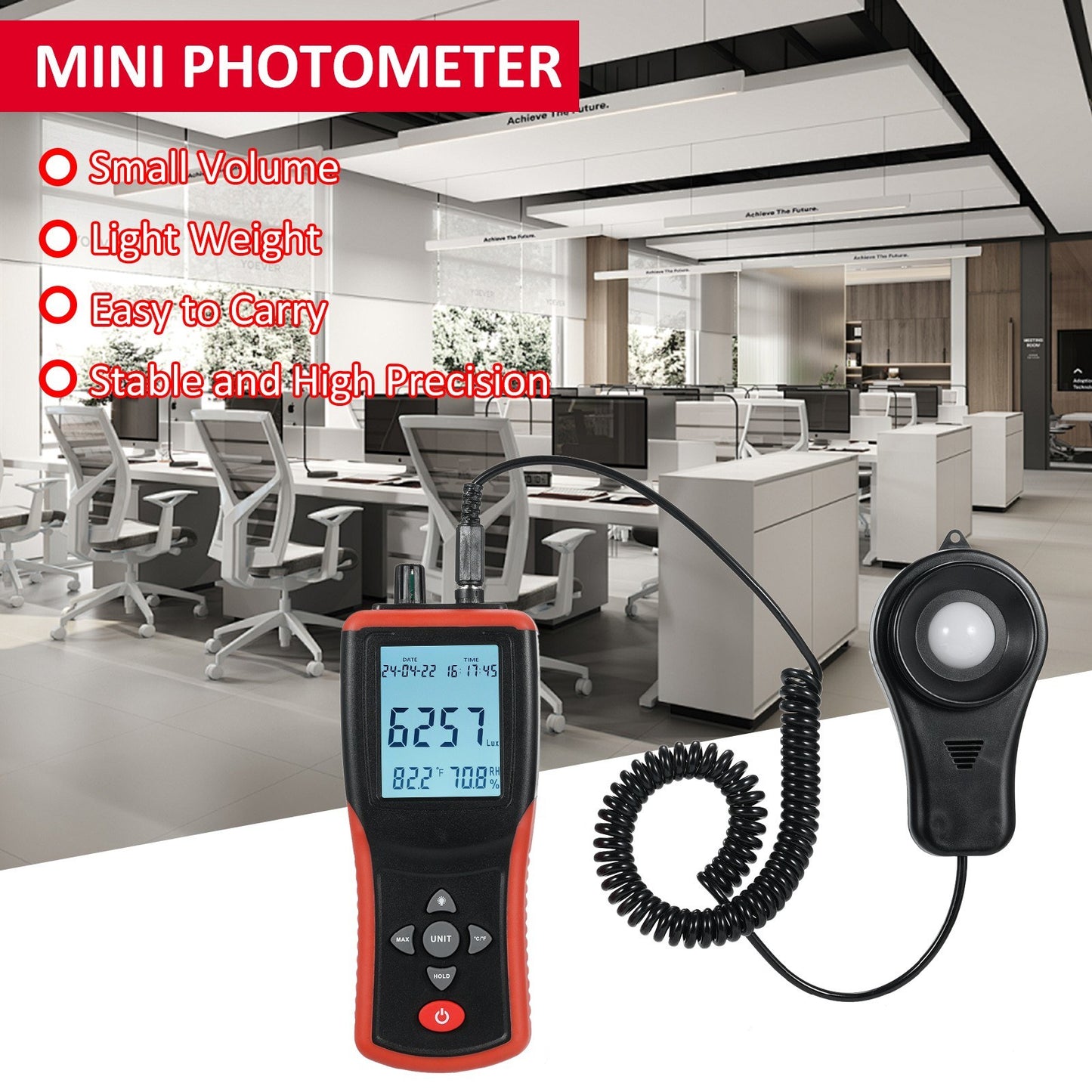 Digital Lux Meter TL-603: 400,000 Lux LCD Pocket Light Meter & Photometer