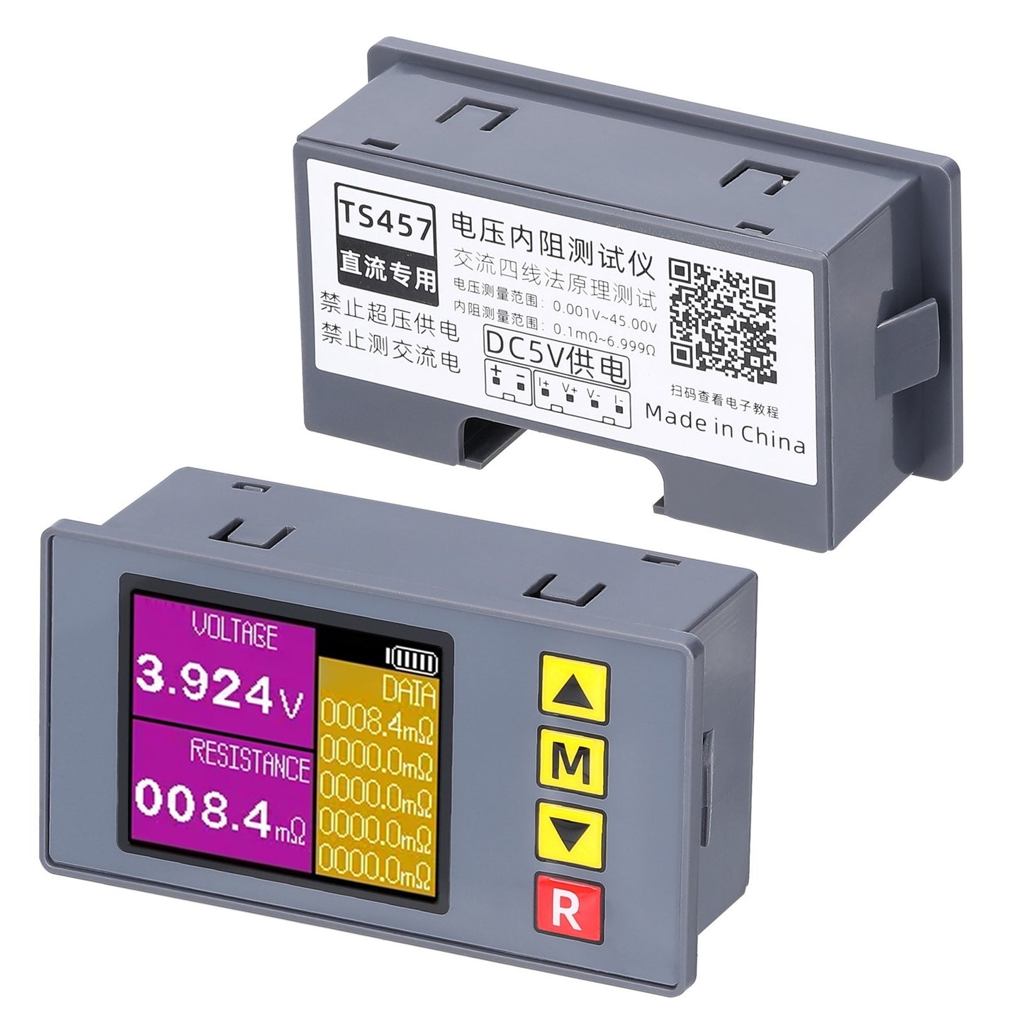 TS457 Entry-Level AC 4-Wire Kelvin Voltage & Internal Resistance Tester