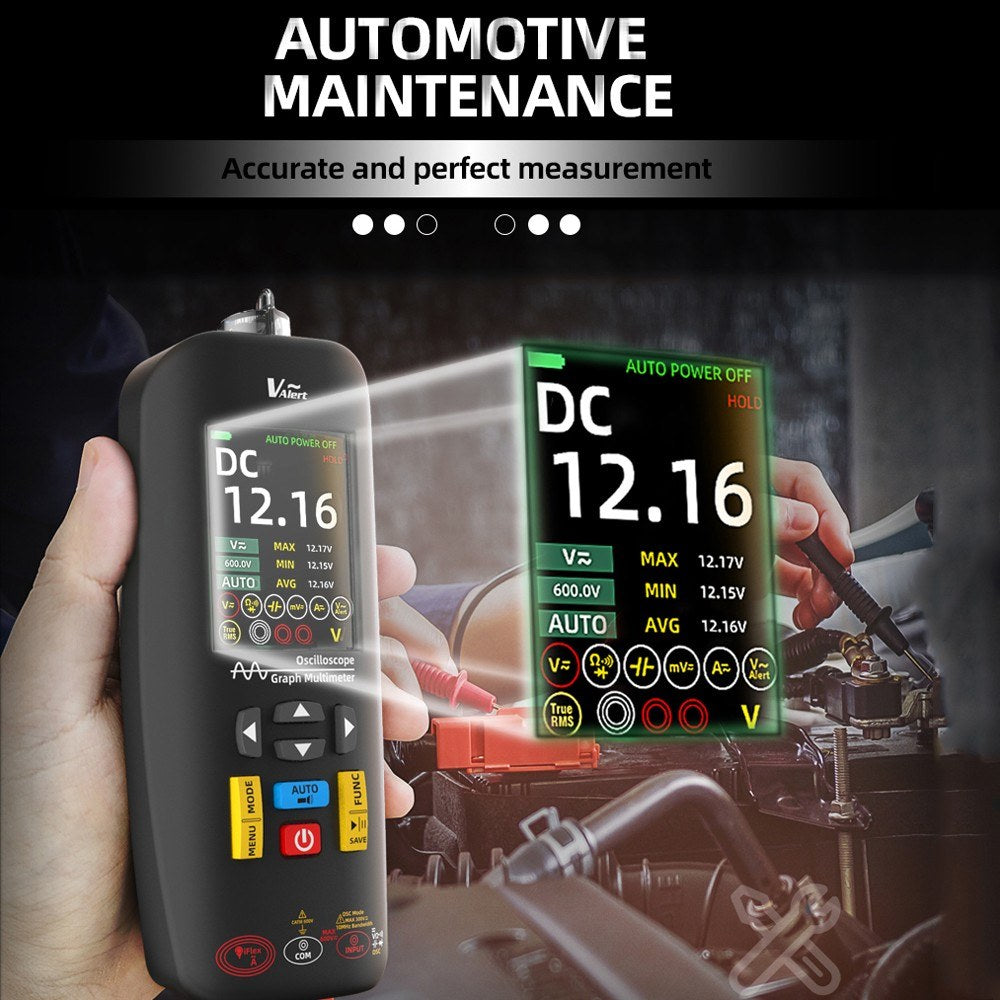 Handheld 3-in-1 Oscilloscope Multimeter Test Pen, 2.8 TFT Display, 10MHz Bandwidth, Data Storage - Ideal for DIY and Electronics Testing