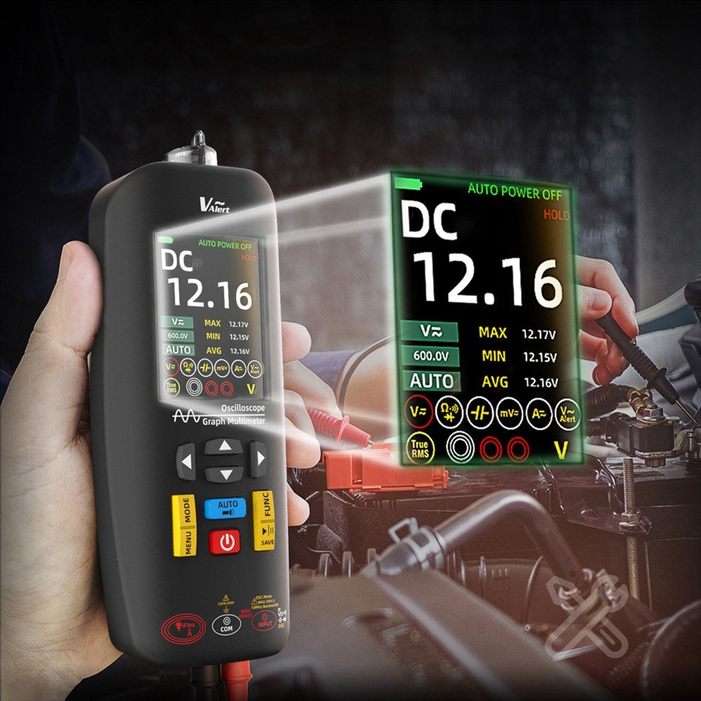Handheld 3-in-1 Oscilloscope Multimeter Test Pen, 2.8 TFT Display, 10MHz Bandwidth, Data Storage - Ideal for DIY and Electronics Testing