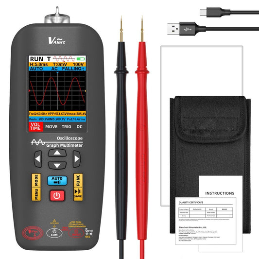 Handheld 3-in-1 Oscilloscope Multimeter Test Pen, 2.8 TFT Display, 10MHz Bandwidth, Data Storage - Ideal for DIY and Electronics Testing