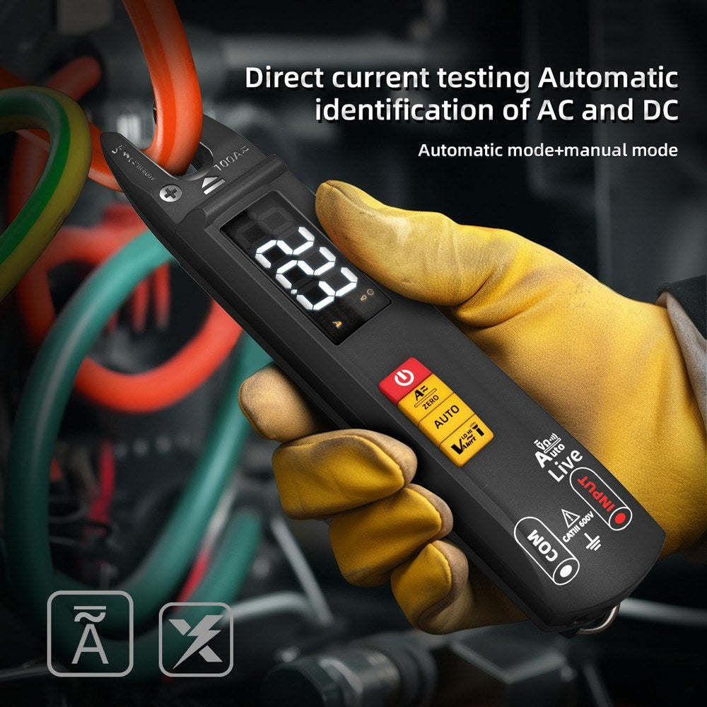4000 Count Digital Clamp Multimeter AC/DC Voltmeter Ammeter, NCV Tester with V-alert, Sensitivity Adjustment, Flashlight