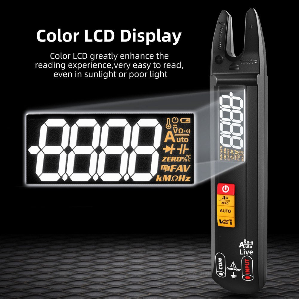 4000 Count Digital Clamp Multimeter AC/DC Voltmeter Ammeter, NCV Tester with V-alert, Sensitivity Adjustment, Flashlight