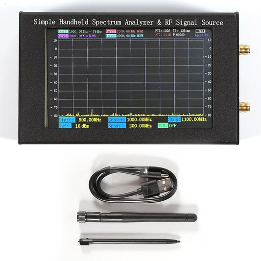 Handheld ZQ6 Spectrum Analyzer 35MHz-6000MHz with RF Signal & Tracking Source, 4.3 Touchscreen, Large Battery