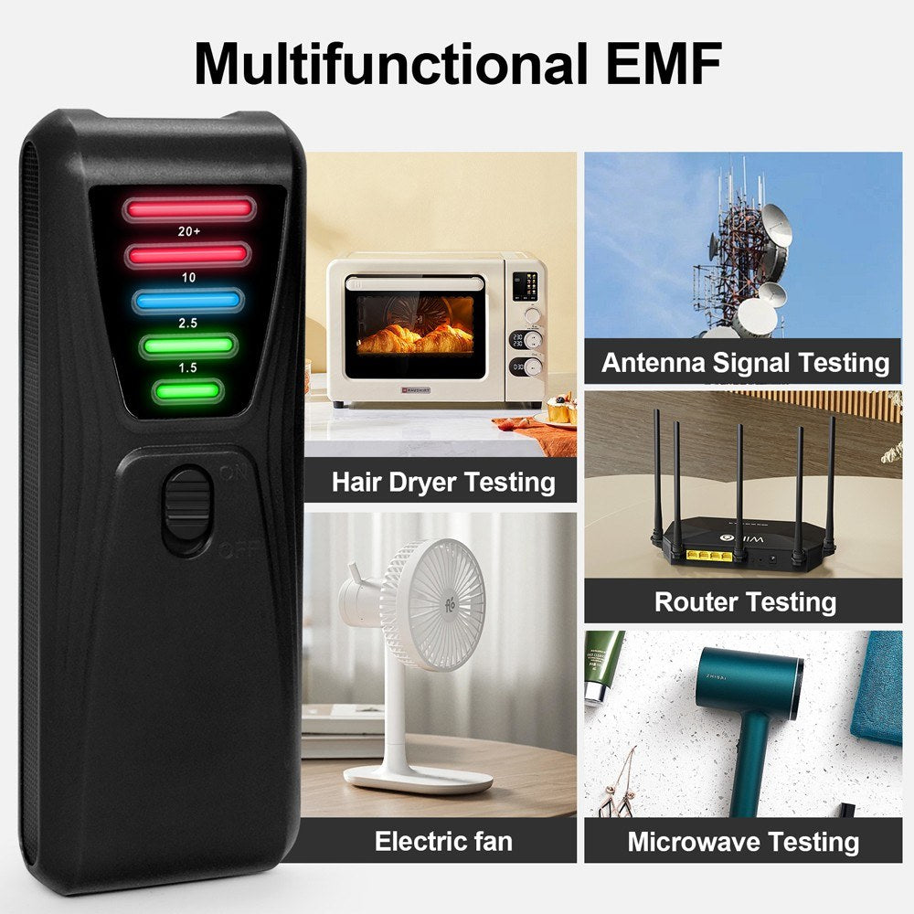 Handheld EMF Meter: Portable Electromagnetic Radiation Detector with 5 LED for Home Appliances