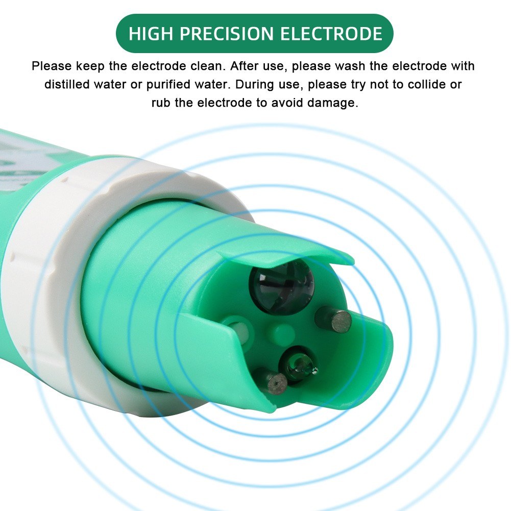 10-in-1 Digital Water Quality Tester: PH, EC, TDS, ORP, H2, Fertility, Salinity, S.G, MΩ, Temperature for Aquariums