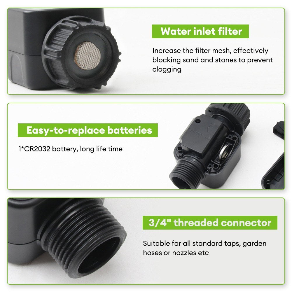 Digital Garden Water Flow Meter Display - Water Consumption Tester & Flow Velocity Detector for Plant Watering