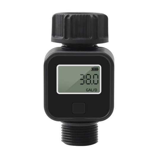 Digital Garden Water Flow Meter Display - Water Consumption Tester & Flow Velocity Detector for Plant Watering