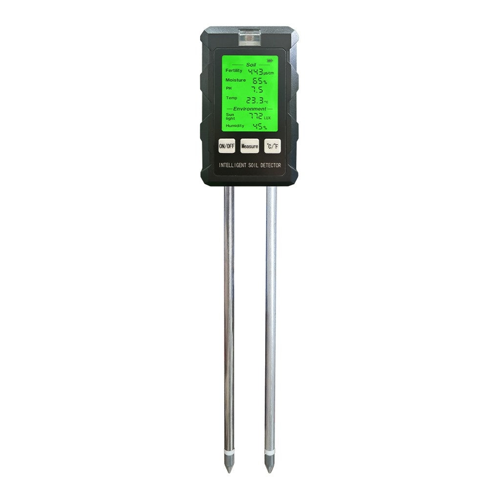 6-in-1 Multifunctional Soil Tester for pH, Temperature, Humidity, Sunlight, Air Moisture - Versatile Gardening Tool for Potted Plants & Flowers