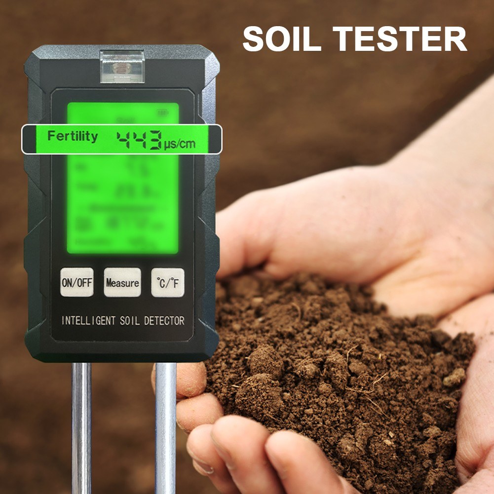 6-in-1 Multifunctional Soil Tester for pH, Temperature, Humidity, Sunlight, Air Moisture - Versatile Gardening Tool for Potted Plants & Flowers