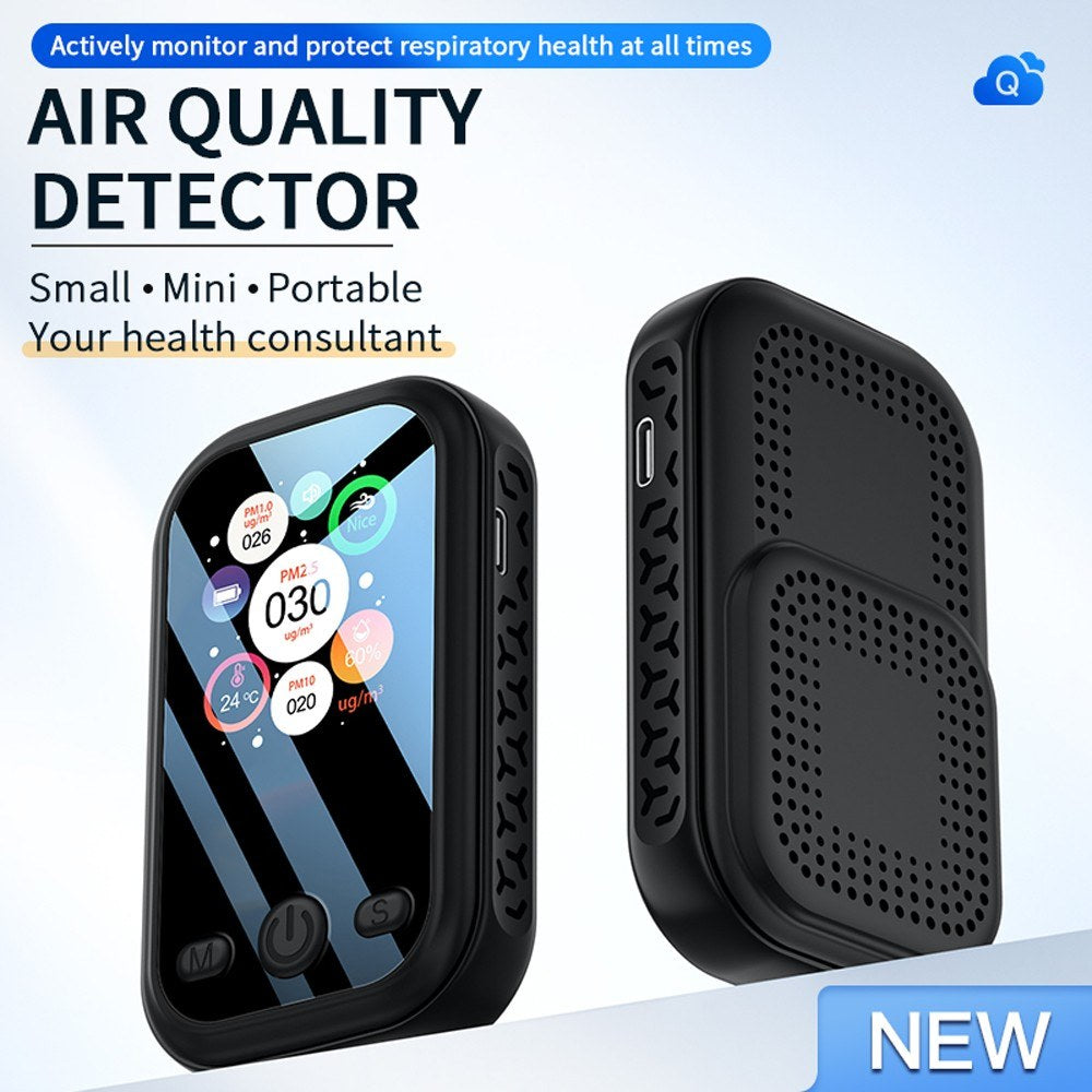 Smart Indoor Air Quality Monitor: Portable PM2.5/PM10/PM1.0 Detector, Hygrothermograph, Multifunctional Analyzer for Home Air Pollution