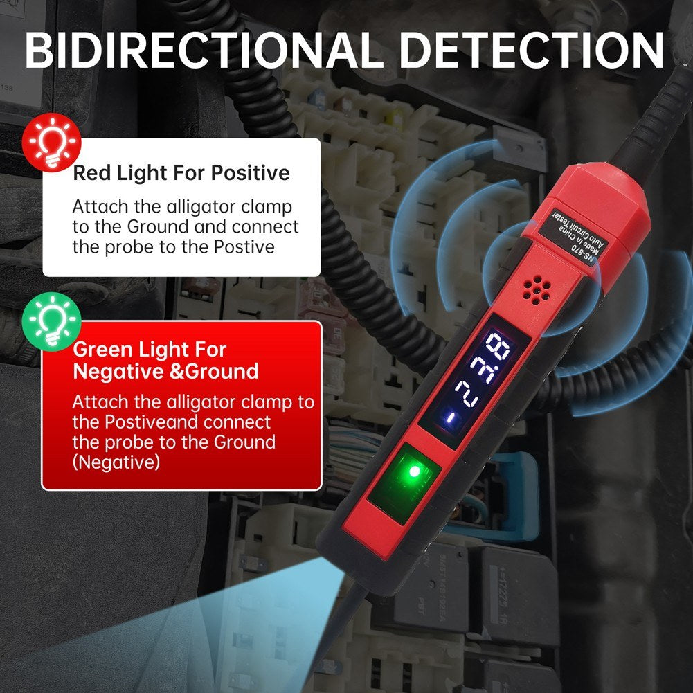 NS-870 Digital Auto Power Test Pen 4-75V DC Voltage Tester for Car Wiring & Troubleshooting