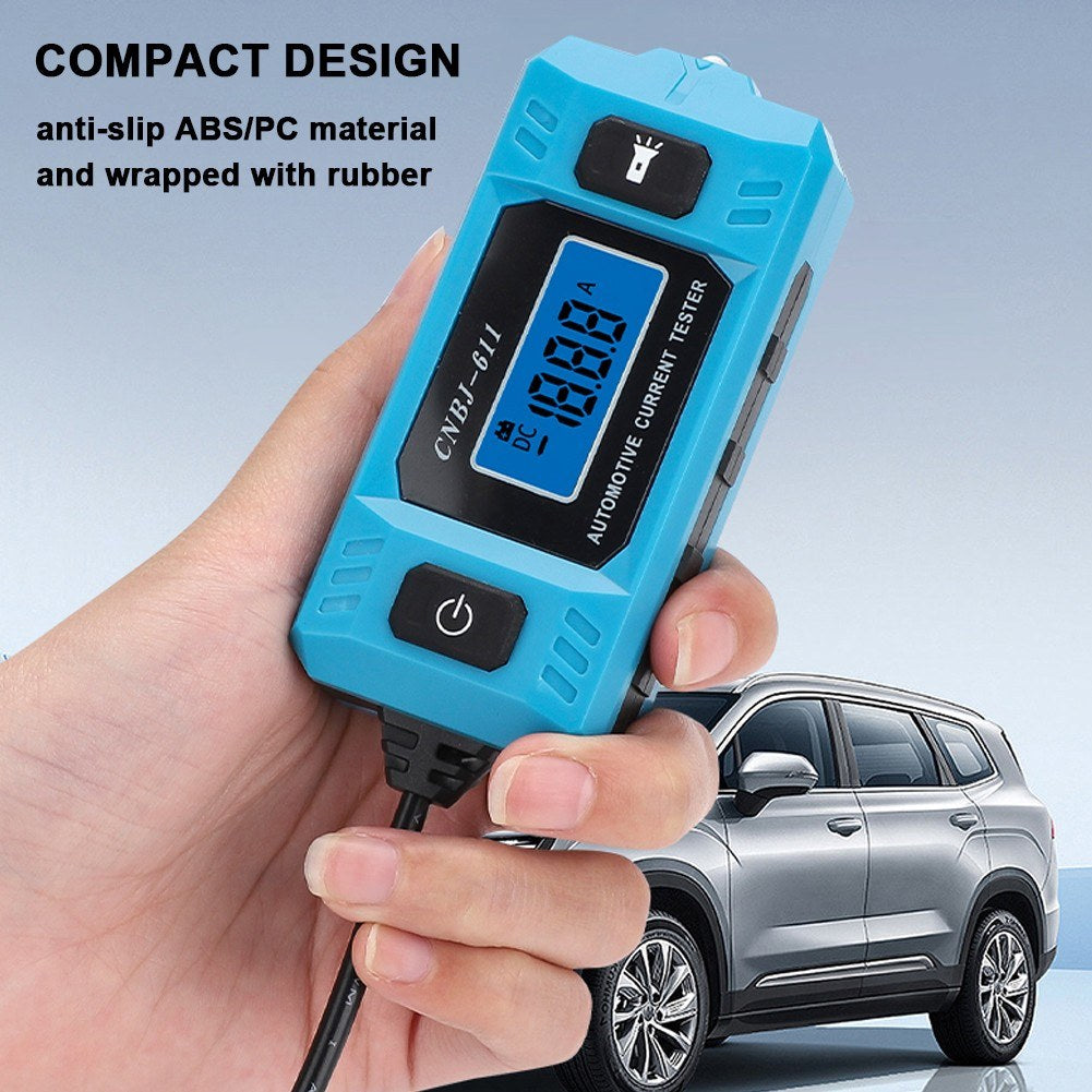 Automotive Fuse Current Tester & Car Leakage Analyzer with Blue Backlight LCD Display & Front Illumination - CNBJ-611