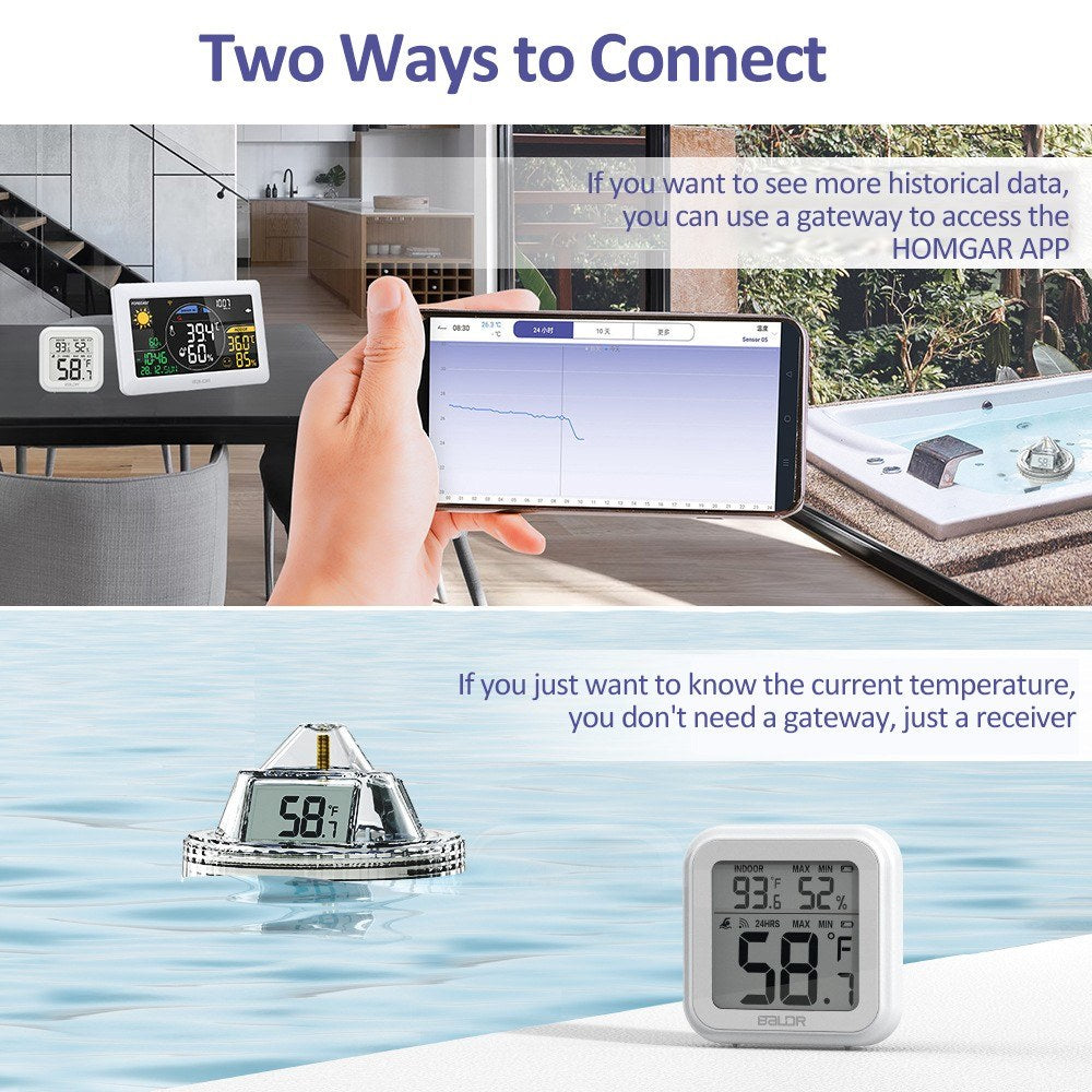 Digital Floating Pool Thermometer: Wireless Water Temperature Gauge for Pool, Hot Tub, Fish Tank