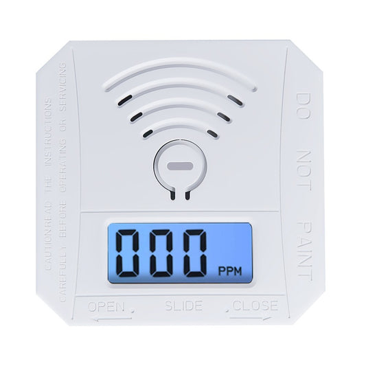 Carbon Monoxide Electrochemical Sensor Detector with 3-Digit LCD, Sound & Light Alarm, LED Indicator, Self-Test, Low Battery Alert, & Memory Functions