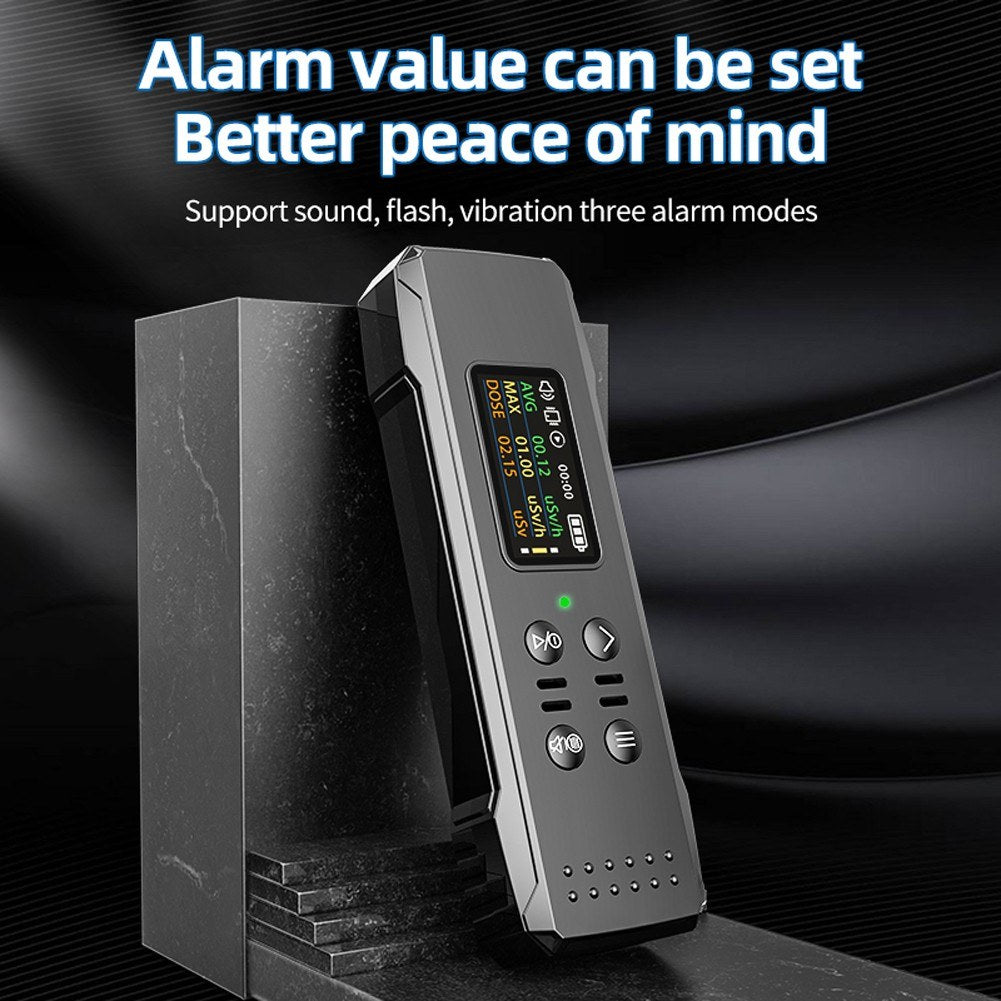 Handheld Geiger Counter Nuclear Radiation Detector - 0.96 TFT Display for X-rays, Gamma & Beta Rays, Real-time Dose Alarm