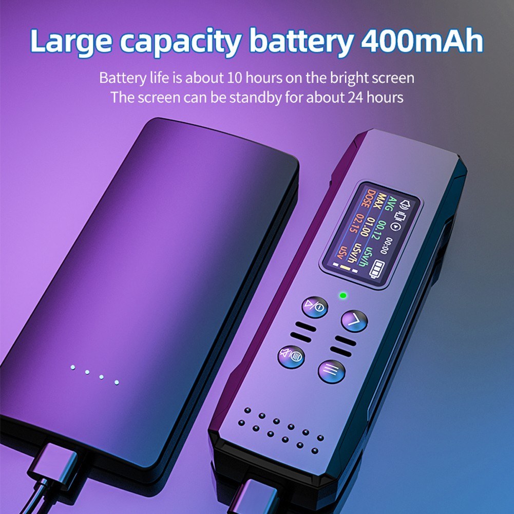 Handheld Geiger Counter Nuclear Radiation Detector - 0.96 TFT Display for X-rays, Gamma & Beta Rays, Real-time Dose Alarm