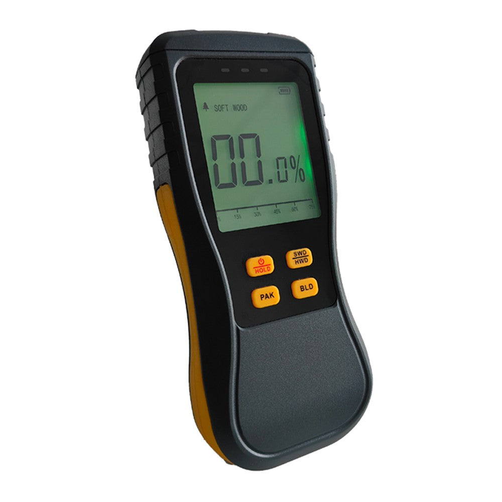 Digital LCD Wood Moisture Meter with LED Backlight, 4 Modes for Wood & Building Materials