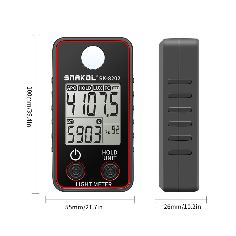 High Precision LED Illuminance Meter - 0.5-300000 LUX Photographic Light Tester